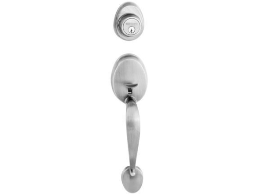 Picture of EZSET MAYFAIR/BALA ENTRANCE HANDLESET SATIN NICKEL EZ400MA/BAUS15