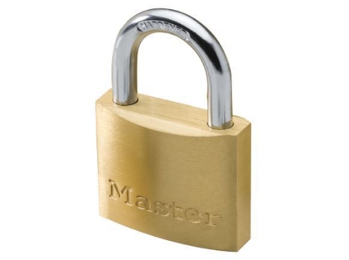 Picture of MASTER LOCK BRASS PADLOCK 60MM HARD STEEL. SHACKLE