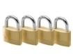 Picture of MASTER LOCK BRASS PADLOCK 4 KEYED ALIKE 40MM HARD STEEL SHACKLE MSP1902Q
