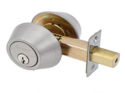 Picture of Ezset Deadbolt  Dbl. Cyl.  Zinc House Satin Stainless Steel