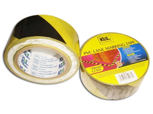 Picture of KL & LING  LANE MARKING TAPE PVC 50MMX33M YELLOW/BLACK KIPN/1C KIPN/1C