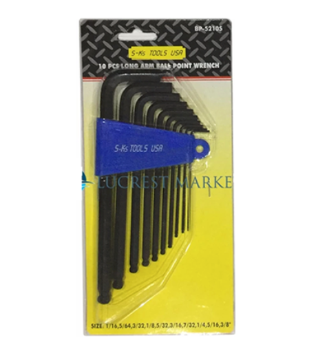 Picture of S-Ks Tools USA Long Arm Ball Point Allen Wrench Set, BP-5210MB1