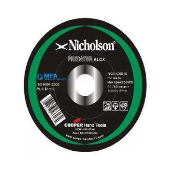 Show details for Nicholson 4" Cutting Disc, for stainless steel, super thin Picture of Nicholson 4" Cutting Disc, for stainless steel, super thin