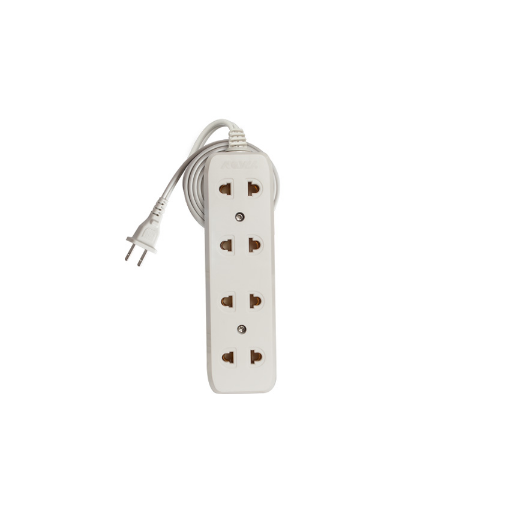 4 Gang Universal Outlet (White)