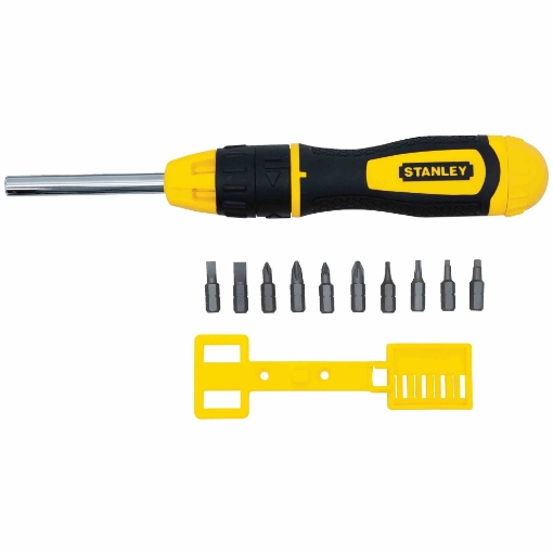 Picture of Stanley Multi Bit Screwdriver Set With Precision Bi Material 10PCS. -ST68010