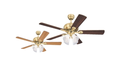 Picture of Westinghouse Ceiling fan Swirl, 5-blade 52" Satin Brass Finish