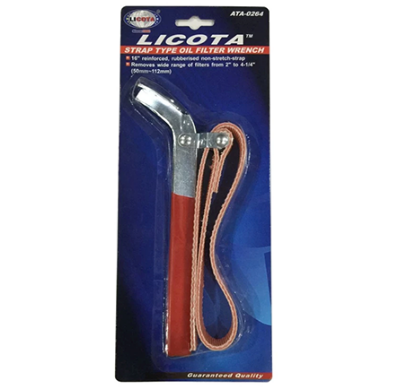 Picture of Licota Heavy Duty 16” Strap Type Oil Filter Wrench (Red/Silver), ATA-0264
