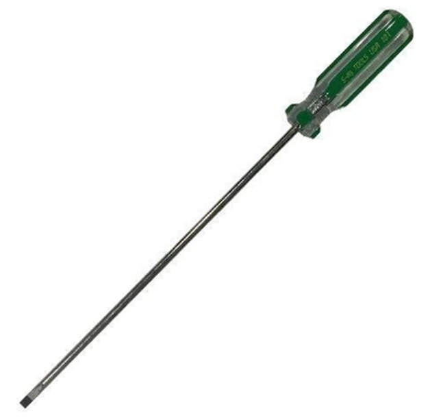 Picture of S-Ks Tools USA Slotted Screwdriver (Green/Silver) No. 102 -3/16" Round CRV Magnetic Tip - Price per Piece