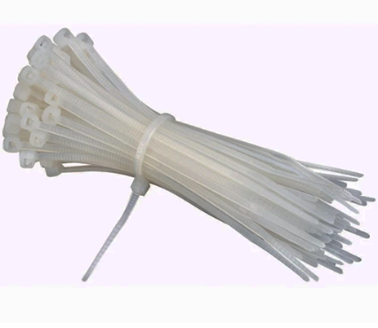 Picture of Taiwan White Cable Tie - 100 Pcs. per Pack - 3.5MM x 8"