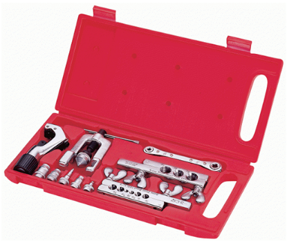 Picture of Asian First Brand CT-278L Flaring and Swagging Tool Set with Ratchet Wrench and Imperial Type Tube Cutter