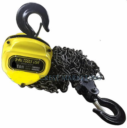 Picture of S-Ks Tools USA 2T Heavy Duty 2 Tons Chain Block (Yellow/Black)