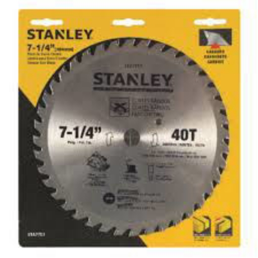 Picture of Stanley Circular Saw Blade Carbide Teeth 40T x 7-1/4"