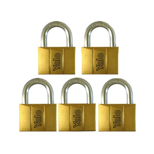 Picture of Brass Padlocks Key Alike 5 Pieces, Multi-Pack V140.50KA5