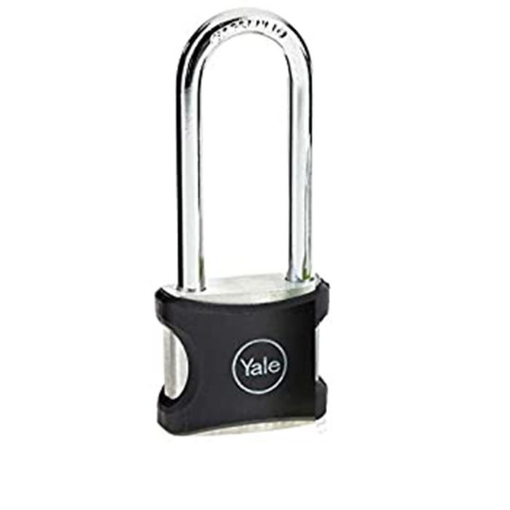 Picture of Yale YE3/38/156/1/BK, PVC Wrapped Aluminum Body Padlock, Black, YE3381561BK