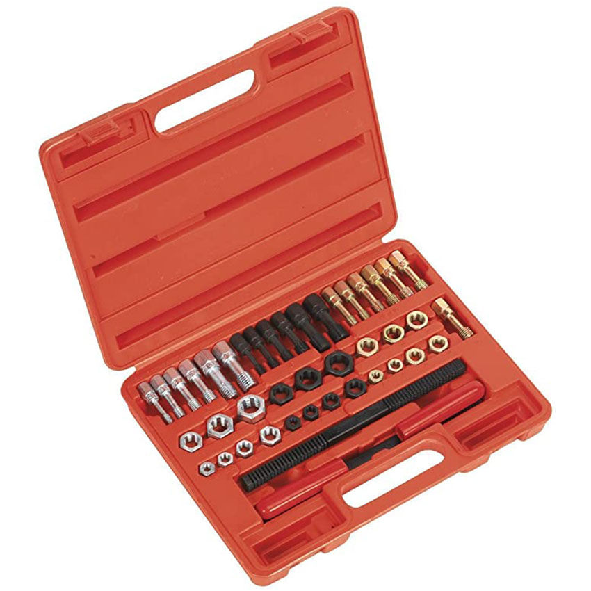 Licota, 42 Piece Rethreader Kit File Tap and Die Set UNF UNC & Metric ...