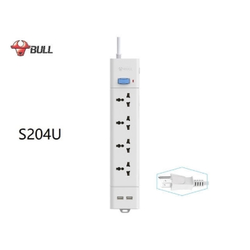 Show details for Bull Extension Board 4 Outlets 2 USB Slot 1 Switch Overload Protection, S204U Picture of Bull Extension Board 4 Outlets 2 USB Slot 1 Switch Overload Protection, S204U