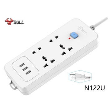 Show details for Bull Extension Board 4 Outlets 1 Switch, 3 USB (5V,3.1A), N122U Picture of Bull Extension Board 4 Outlets 1 Switch, 3 USB (5V,3.1A), N122U