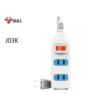 Show details for Bull Extension Board 3 Outlets with Switch, J03K Picture of Bull Extension Board 3 Outlets with Switch, J03K