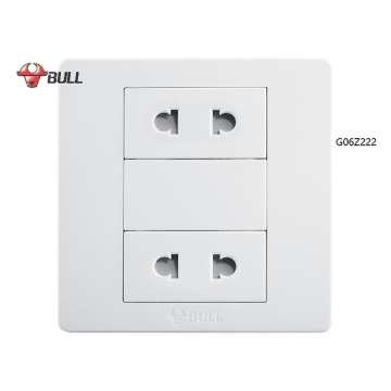 Show details for Bull 2 Gang Universal Outlet Set (White), G06Z222 Picture of Bull 2 Gang Universal Outlet Set (White), G06Z222