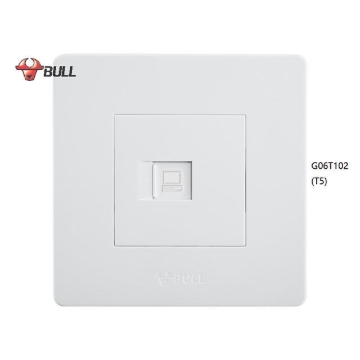 Show details for Bull 1 Gang Computer Modular Outlet Set (White), G06T102(T5) Picture of Bull 1 Gang Computer Modular Outlet Set (White), G06T102(T5)