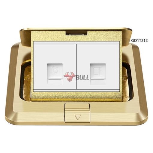 Picture of Bull Telephone and Computer Floor Socket (White), GD1T212