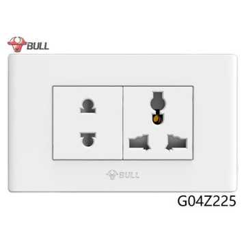 Show details for Bull 2 Gang Universal Outlet Set (White), G04Z225 Picture of Bull 2 Gang Universal Outlet Set (White), G04Z225