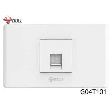 Show details for Bull 1 Gang Telephone Outlet Set (White), G04T101 Picture of Bull 1 Gang Telephone Outlet Set (White), G04T101
