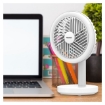 Rechargeable Mini Fan with Ring Light