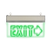 Omni Exit Sign Recessed Transparent Green