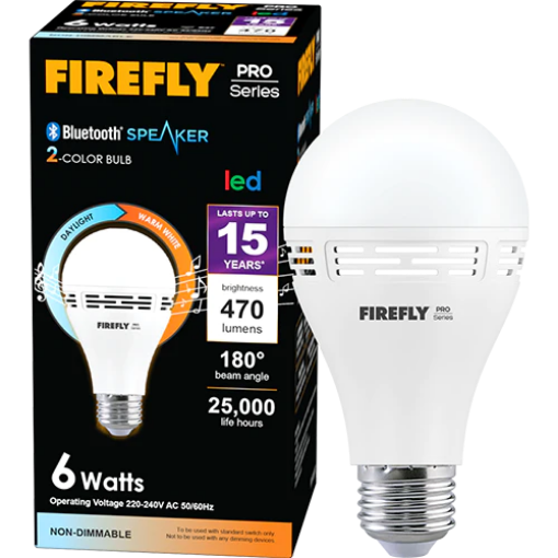 Firefly Pro Series LED Bluetooth Speaker Bulb