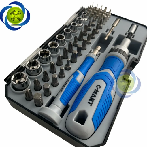 Picture of C-MART BITS AND SOCKETS SET WITH RATCHET HANDLE - K0032