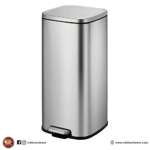 Picture of EKO STELLA STEP BIN 30L BRUSHED STAINLESS STEEL - ESSBBSS4200