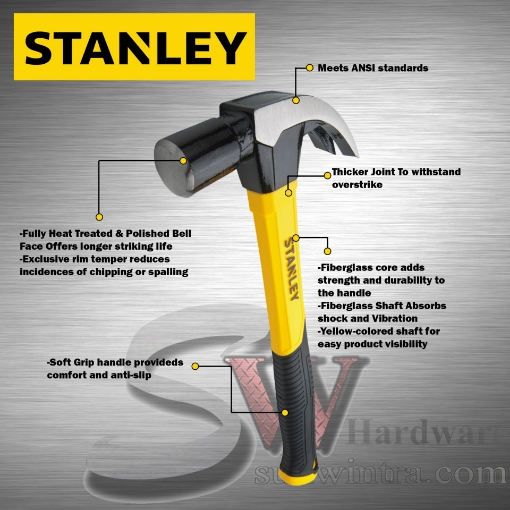 Picture of STANLEY FIBER GLASS HANDLE HAMMER-STSTHT51391