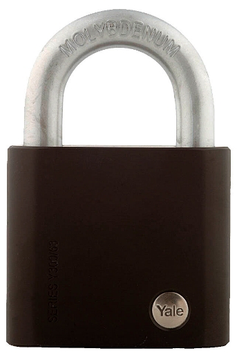 Picture of YALE BLACK SERIES MOLYBDENUM STEEL SHROUDED BLACK PADLOCK 63MM-YL-H-Y300C/63/127/1