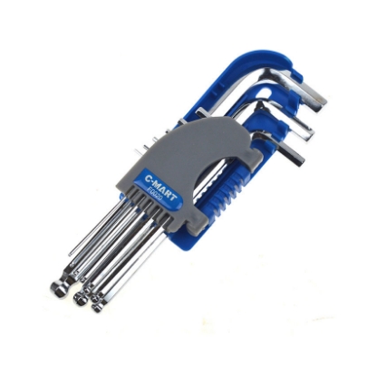 Picture of 9-Piece Ball Point Hex Key Set, Long Arm F0020