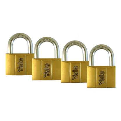Picture of Brass Padlocks Key Alike 4 Pieces, Multi-Pack V140.25KA4