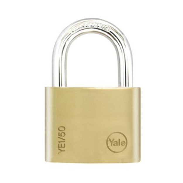 Picture of Yale Essential Series Indoor Brass Padlock 50mm, YLHYE1/50/126/1