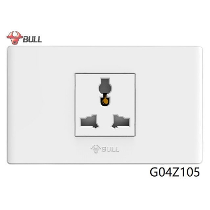Picture of Bull 1 Gang Universal Outlet Set (White), G04Z105