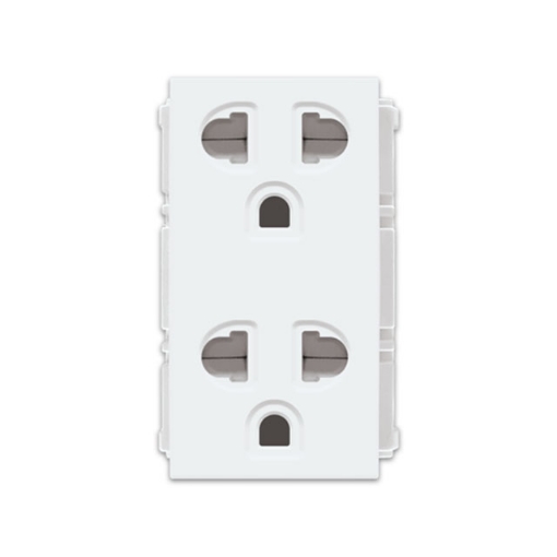 Duplex Universal Outlet with Ground & Shutter	