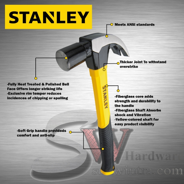 Picture of STANLEY FIBER GLASS HANDLE HAMMER-STSTHT51391