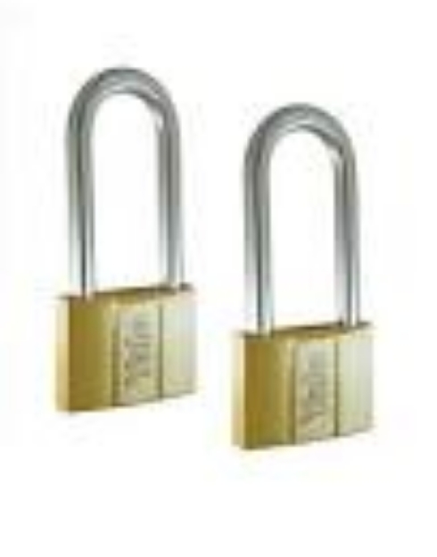 Picture of YALE 2 PC KEY-ALIKED LONG SHACKLE SOLID BRASS PADLOCKS 50MM-YLHV14050LS90KAX2