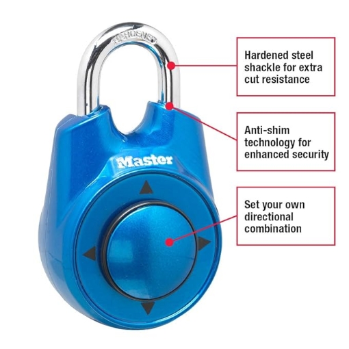 Picture of PADLOCK SPEED DIAL COMBI 54MM 25MM SKL BLUE-MSP1500IDBLU