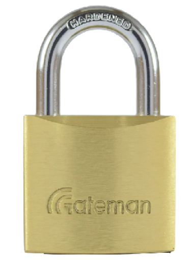Picture of GATEMAN PADLOCK BRASS 40MM HARD STEEL SHACKLE