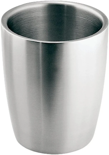 Picture of INTERDESIGN RAIN TUMBLER 3.25X4.25 CLEAR/BRUSHED STAINLESS STEEL