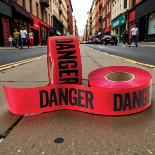 Picture of KL & LING WRNG/DANGER TAPE 3" X 300M RED/BLACK KIDT300M