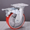 Picture of HARLEM  HEAVY DUTY RED CASTER WHEEL SWIVEL WITH LOCK 4",5",6",8"