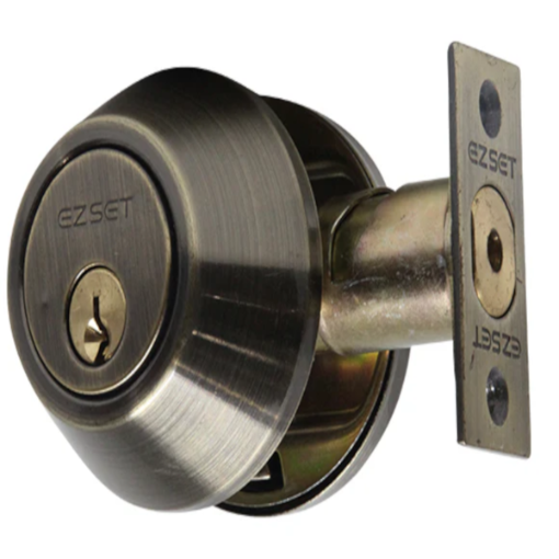 Picture of EZSET  SINGLE CYLINDER DEADBOLT ZINC CYLINDER HOUSE ANTIQUE BRASS EZ200DUS5