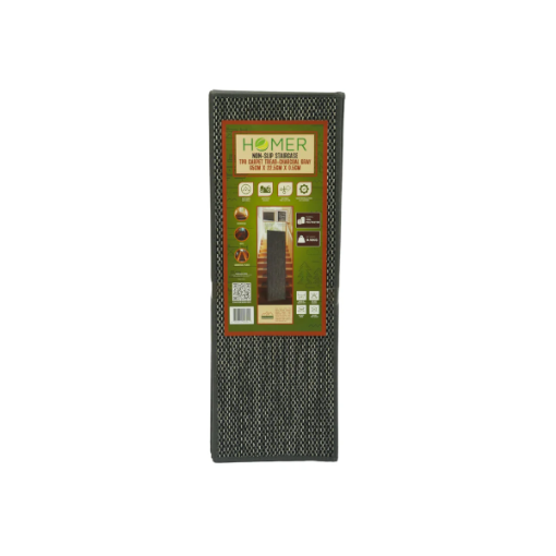 Picture of HOMER CHARCOAL GRAY RUBBER STAIR TREAD CARPET 65CM NON-SLIP AND DURABLE HOMTPR65225BLKGRY