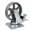 Picture of 6" Trolley Pure Iron Wheel Caster Specifications (HQ) ,  Caster Heavy Duty Wheel Fixed, Swivel (With Lock & W/Out lock)