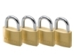 Picture of MASTER LOCK BRASS PADLOCK 4 KEYED ALIKE 40MM HARD STEEL SHACKLE MSP1902Q
